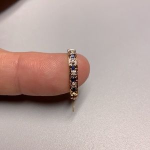 Sapphire Hoop Earrings